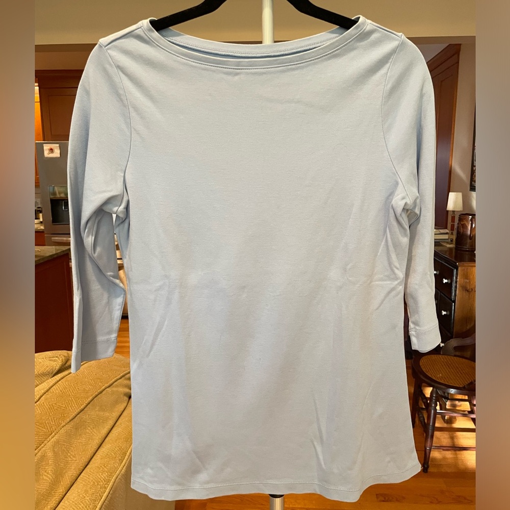 L.L. Bean Sky Boatneck Top